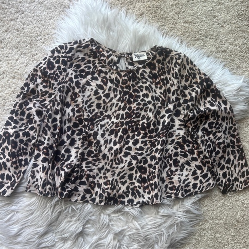 Show Mw Your Mumu Leopard Boxy Boho Top